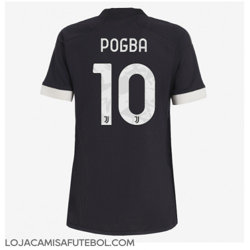 Camisa de Futebol Juventus Paul Pogba #10 Equipamento Alternativo Mulheres 2023-24 Manga Curta
